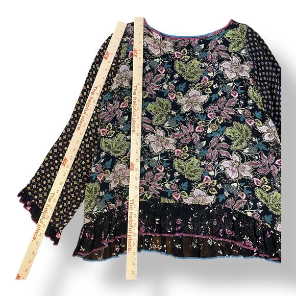 Nothing Matches Vintage Womens Boho Lagenlook art-to-wear Top‎ Size 2 - Picture 4 of 7